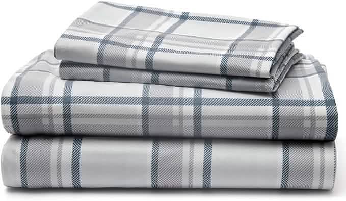 Faux Cotton Flannel Sheet Set Grey