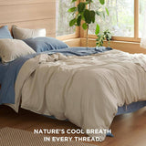 Rayon Derived from Bamboo and Linen Duvet Cover Set