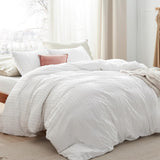 Striped Tufted Embroidery Duvet Cover Set