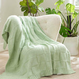 Air Yarn Knit Throw Blanket