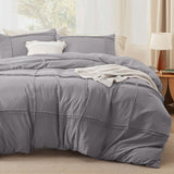 Bedsure Striped Tufted Embroidery Duvet Cover Set