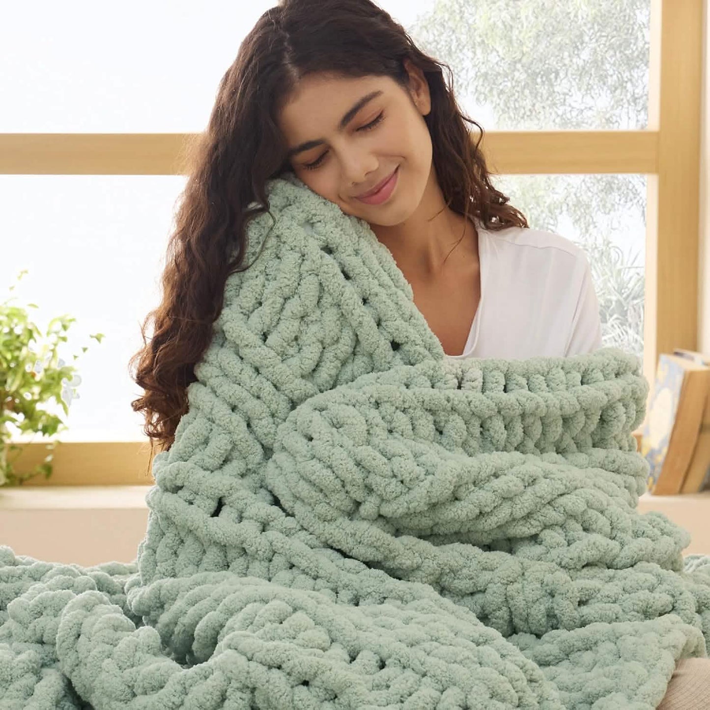 Chunky Knit Chenille Blanket