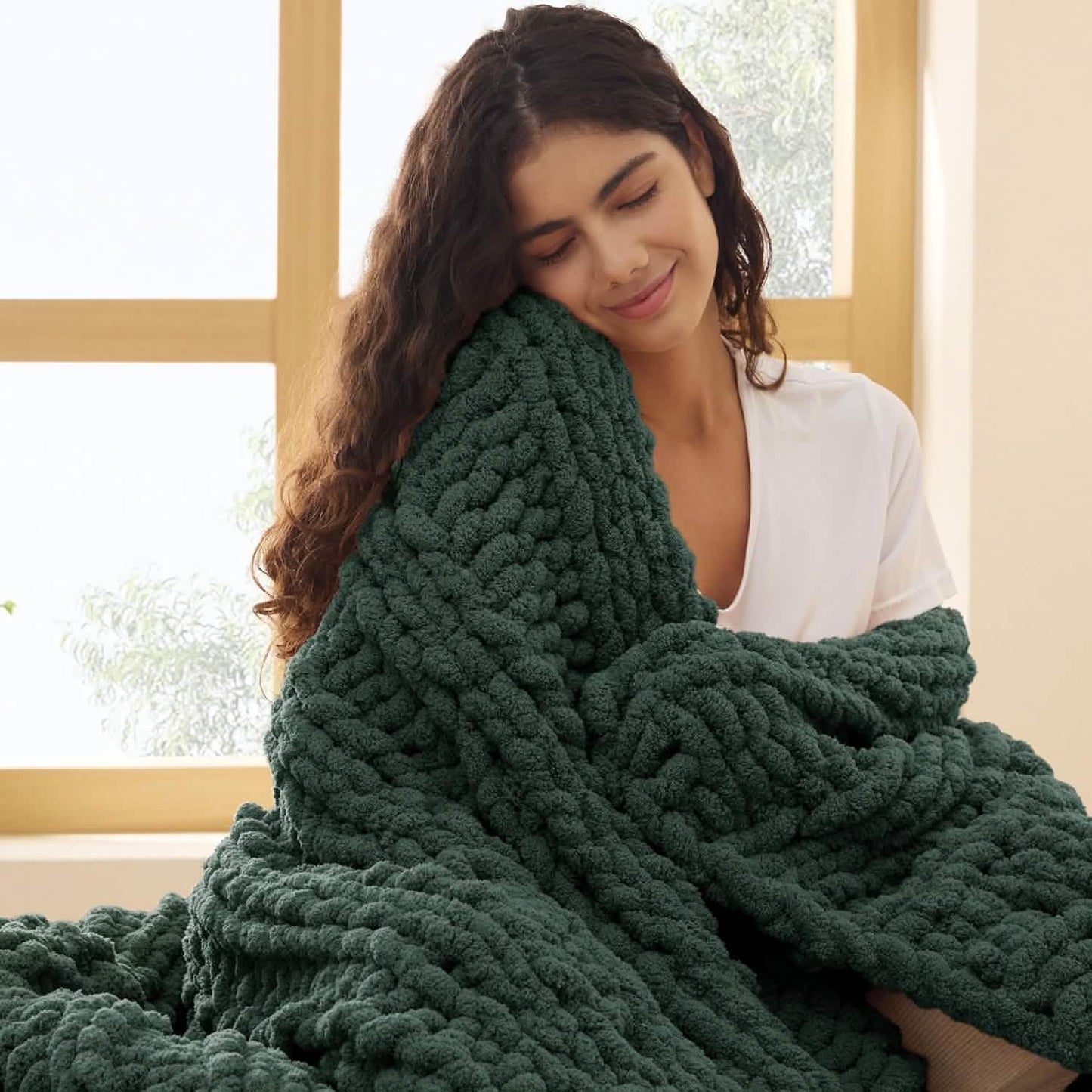 Chunky Knit Chenille Blanket