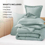 Bedsure Comforter Set - 7 Pieces Solid