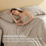 Bedsure Faux Cotton Flannel Sheet Set