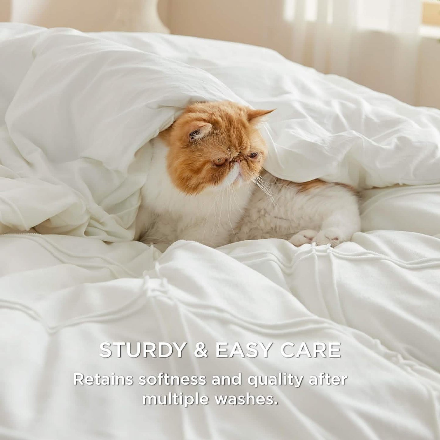 GentleSoft™ Velvet Pinch-Pleated Duvet Cover Set