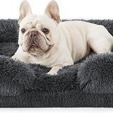 Orthopedic Long Faux Fur Flannel Dog Sofa