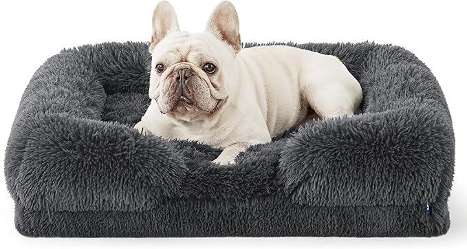 Orthopedic Long Faux Fur Flannel Dog Sofa