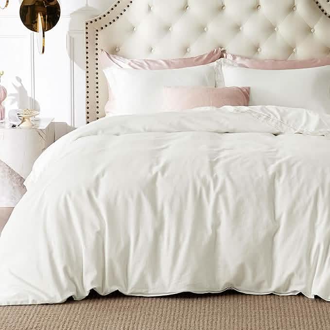 100% Cotton Stripe Slub Print Duvet Cover Set