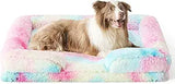 Orthopedic Long Faux Fur Flannel Dog Sofa