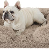 Orthopedic Long Faux Fur Flannel Dog Sofa