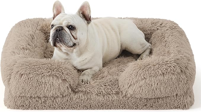 Orthopedic Long Faux Fur Flannel Dog Sofa