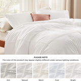 Bedsure Striped Tufted Embroidery Duvet Cover Set