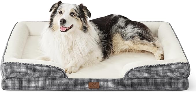 Orthopedic Checks Flannel Dog Sofa