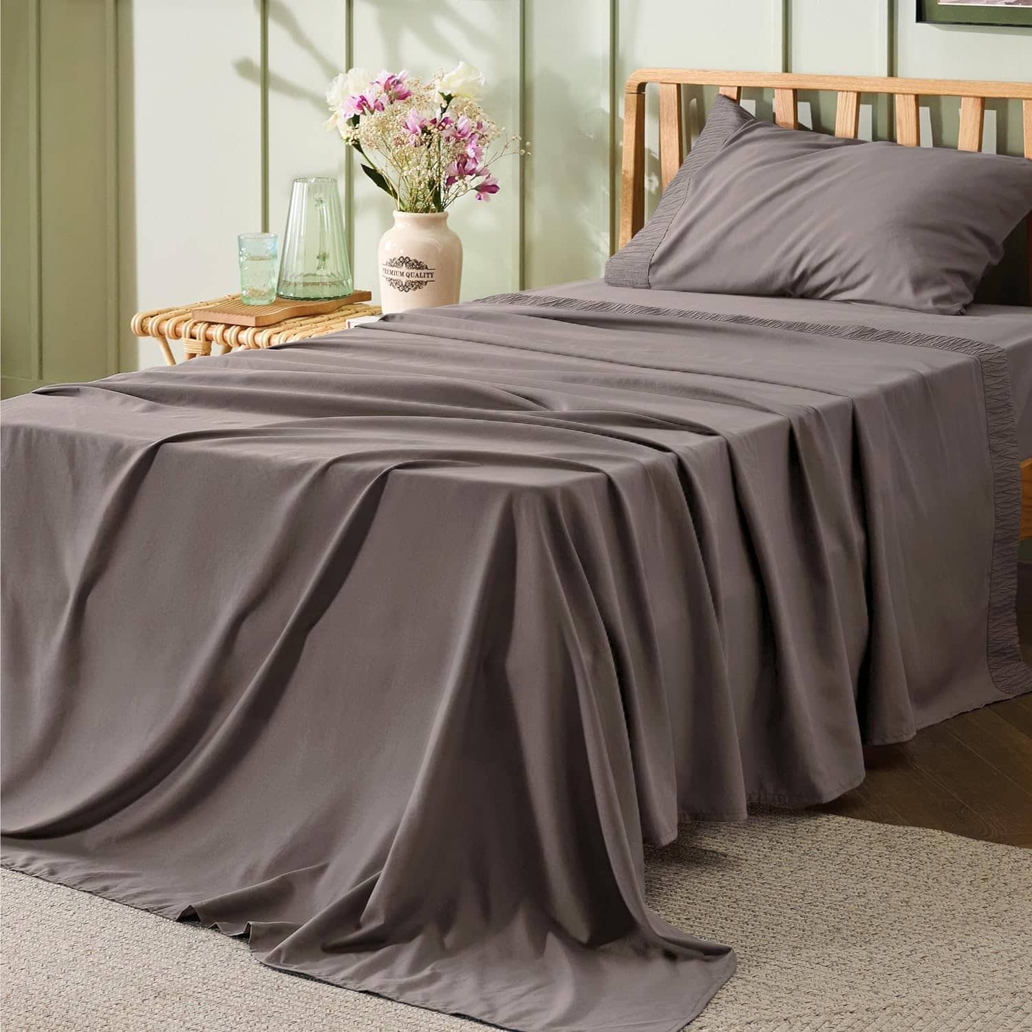 Ruched Sheet Set-2