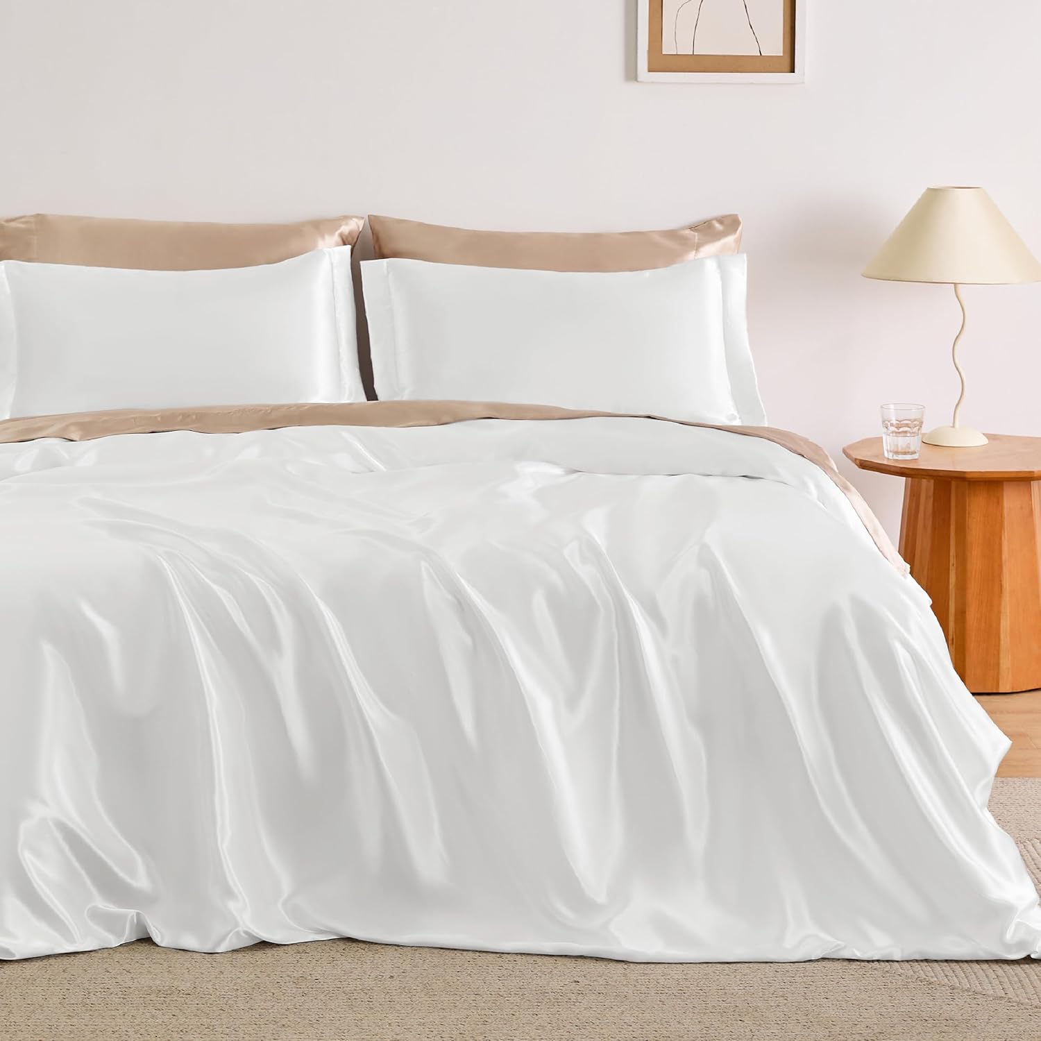 Bedsure Satin Duvet Cover Set