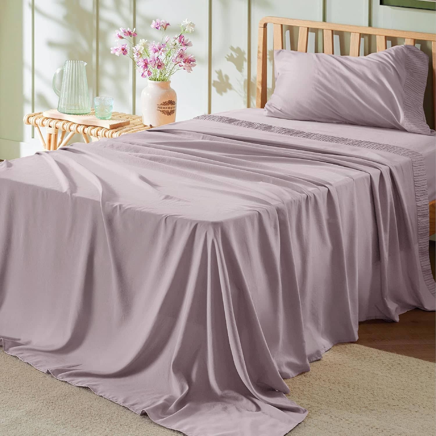 Ruched Sheet Set-2