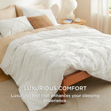 Bedsure Velvet Pinch-Pleated Duvet Cover Set