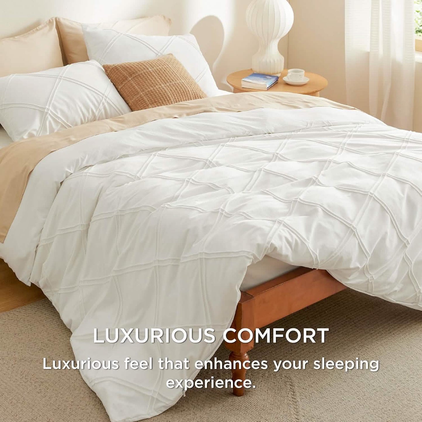 GentleSoft™ Velvet Pinch-Pleated Duvet Cover Set