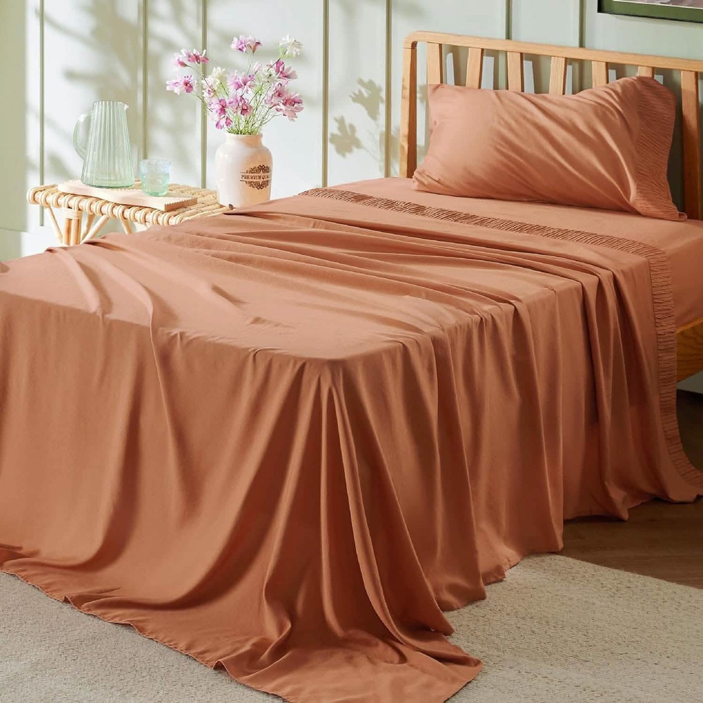 Ruched Sheet Set