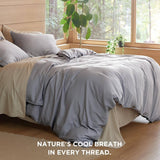 Rayon Derived from Bamboo and Linen Duvet Cover Set