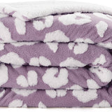 Sherpa Fleece Leopard Print Blanket