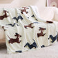 Printed Throw Sherpa Blanket Print-dachshund
