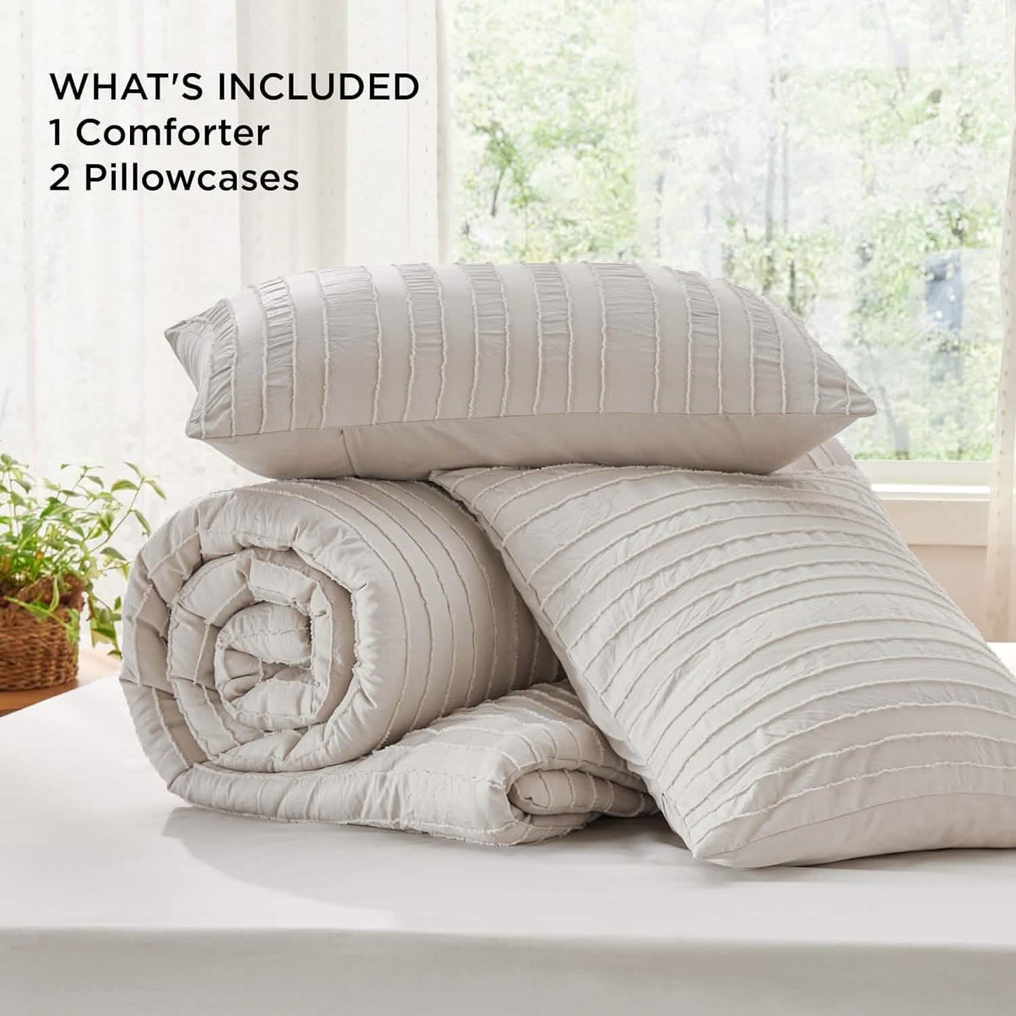 GentleSoft™ Clipped Jacquard Comforter Set
