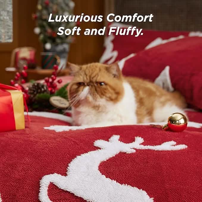Snowflake Comforter Set Red