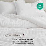 Cotton Waffle Weave Comforter Set