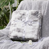 Faux Fur and Sherpa Tie-dye Reversible Blanket