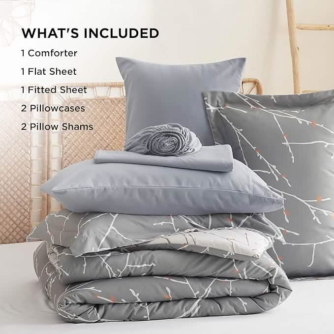 Tree Branch Floral Pattern Bed in A Bag