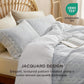 100% Cotton Diamond Wave Jacquard Duvet Cover Set