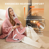 Heated Sherpa Fleece Blanket Hoddie