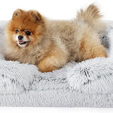 Orthopedic Long Faux Fur Flannel Dog Sofa