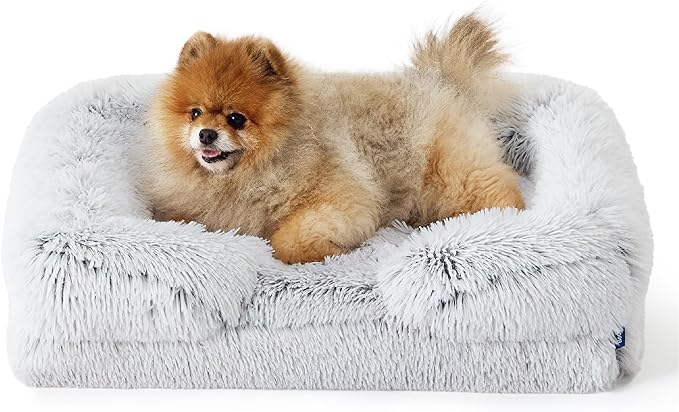 Orthopedic Long Faux Fur Flannel Dog Sofa