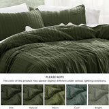 Striped Tufted Embroidery Duvet Cover Set