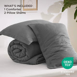 Bedsure Classic Waffle Weave Comforter Set