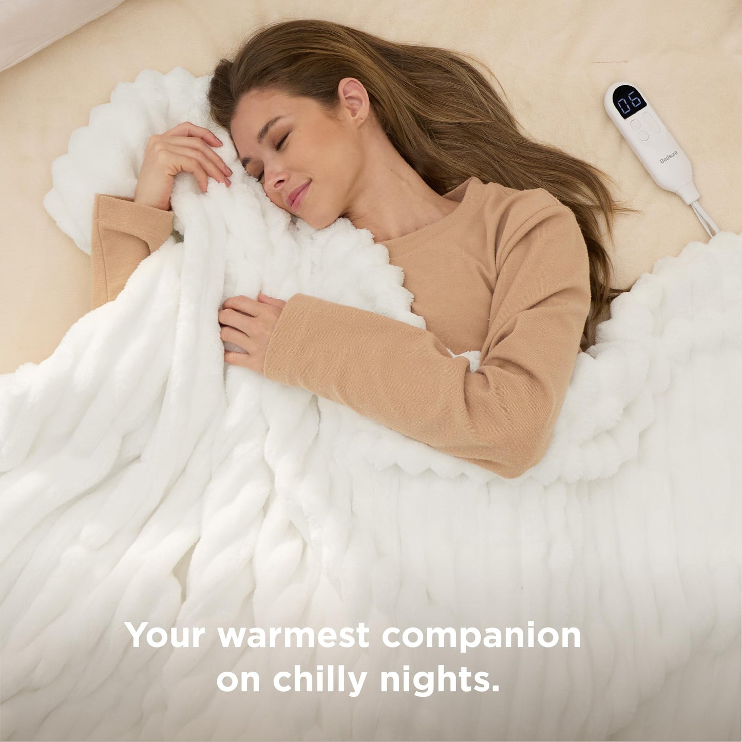 GentleSoft® Ribbed Heated Blanket
