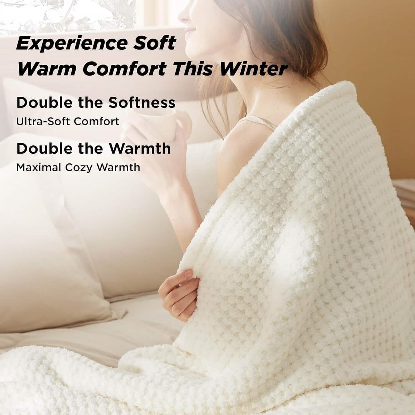 Ultra-Soft Double Side Yarn Sherpa Blanket