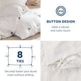 Rayon Derived from Bamboo and Linen Duvet Cover Set