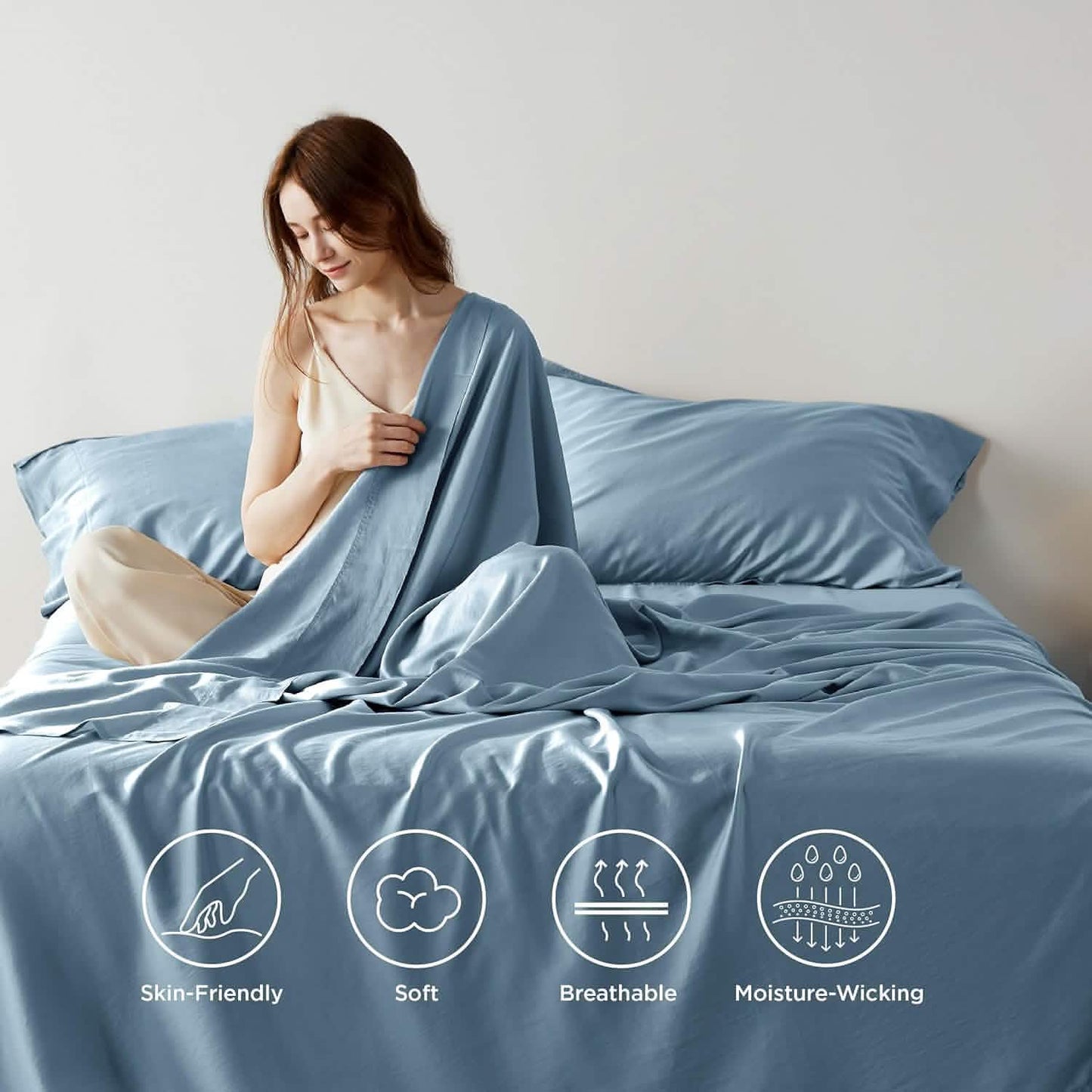 Lyocell Cotton Blend Washed Sheet Set