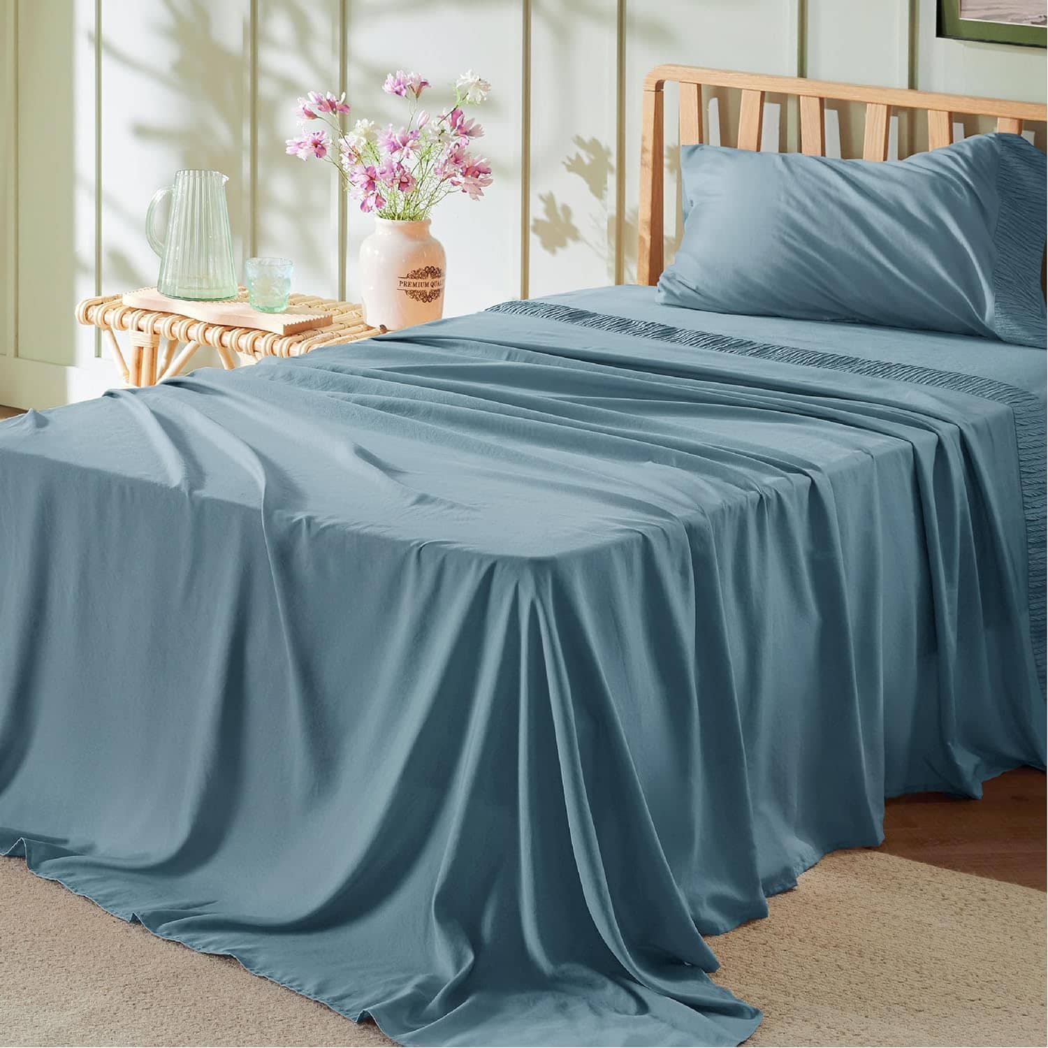 Ruched Sheet Set-2