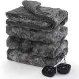 Bedsure Electric Heated Faux Fur Sherpa Blanket