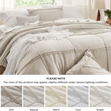 Bedsure Striped Tufted Embroidery Duvet Cover Set