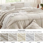 Striped Tufted Embroidery Duvet Cover Set