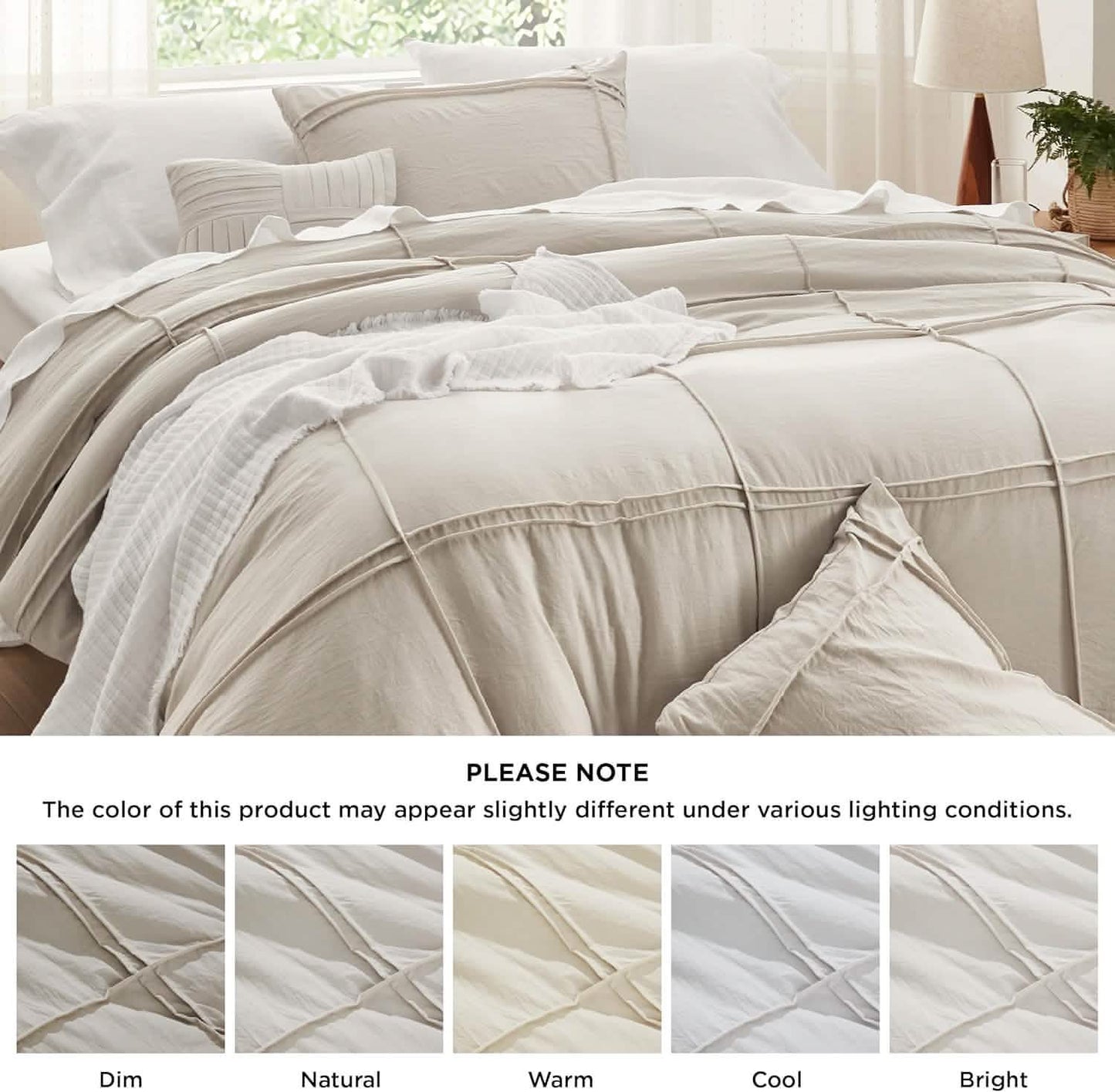 Striped Tufted Embroidery Duvet Cover Set