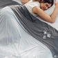 Bedsure Cooling Blankets for Hot Sleepers - Cold Blankets for Sleeping Queen Size for Bed, Lightweight Summer Ice Breathable Double-Sided Bedding Essentials as Gifts, Grey, 90x90 Inches