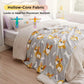 Printed Throw Sherpa Blanket Print-corgi