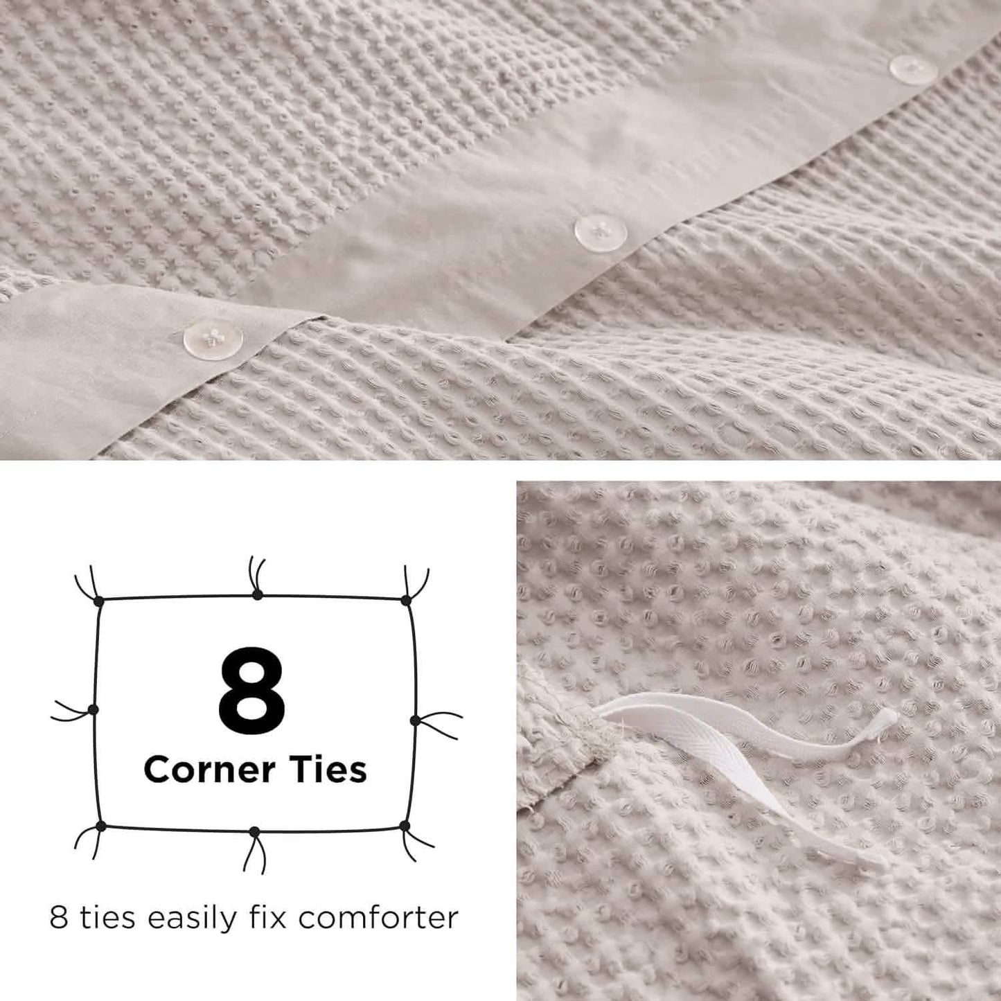 GentleSoft™ Cotton Waffle Weave Duvet Cover Set
